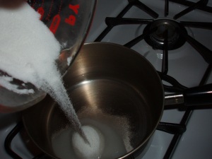 Stir in the sugar